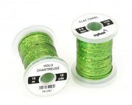 Flat Tinsel, 0.8 mm, Holographic Chartreuse